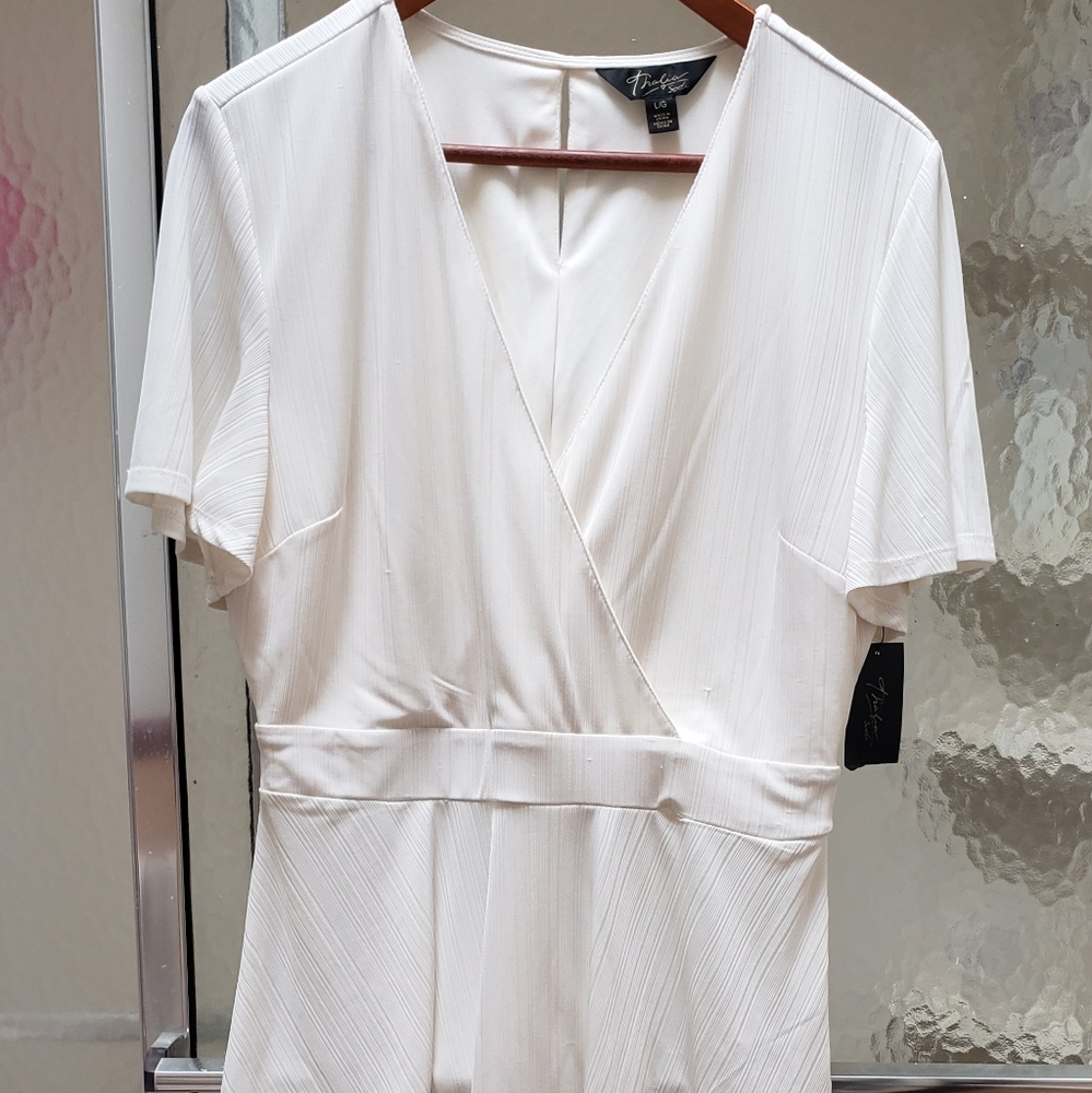 NWT March Fashion Creamy White Blouse; LG $50